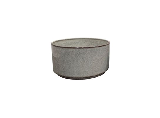 Donica metalowa FEETED CYLINDRICAL BOWL śr. 25 cm wys. 14 cm szara