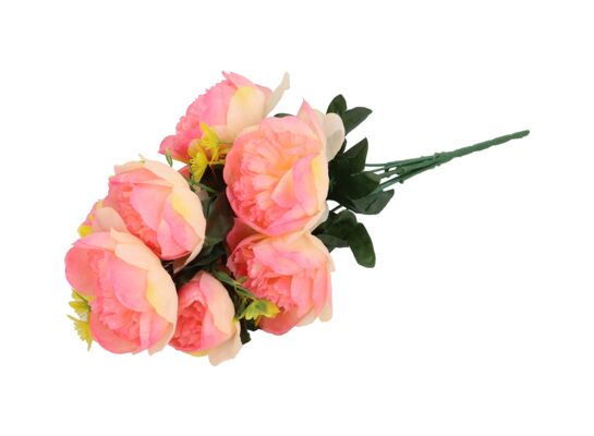 Bukiet kwiatów sztucznych 8 główek 43 cm różowy