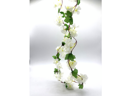 Girlanda kwiat jabłoni 220 cm biała