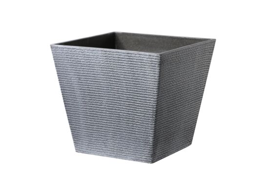 Donica plastikowa 1001 wym. 26 x 26 cm szara