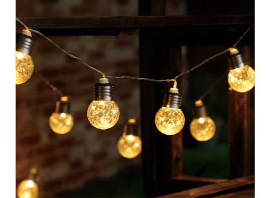 Girlanda solarna 4,5 cm 4 m biały ciepły