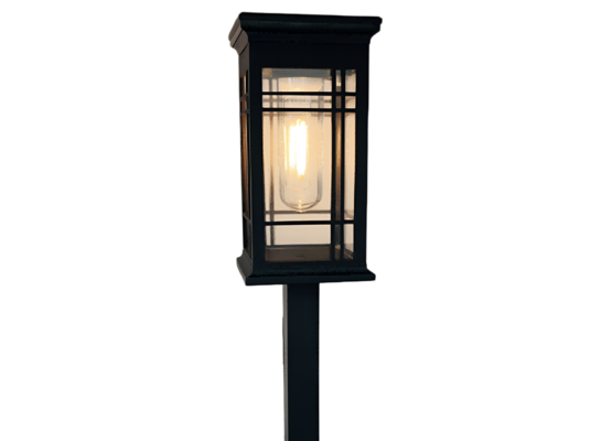 Lampka solarna wbijana 7 x 7 x 43,5 cm czarna