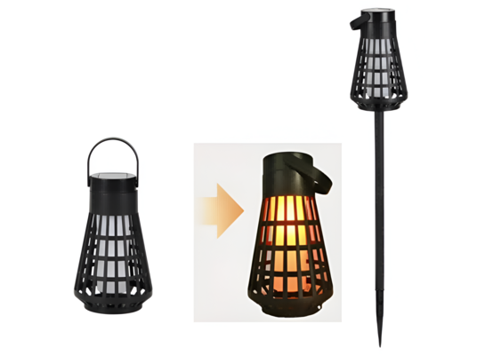 Lampka solarna 3w1 efekt płomienia