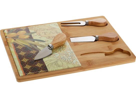 Deska do serów bambusowa w dolomicie mix kolorów