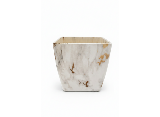 Donica Cool Pot śr. 12 cm biało-złoty