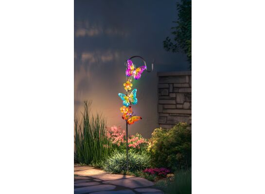 Ozdoba solarna Motylki 80 cm