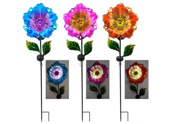 Ozdoba solarna Kwiat 20,5 x 91 cm różne kolory 1 szt.