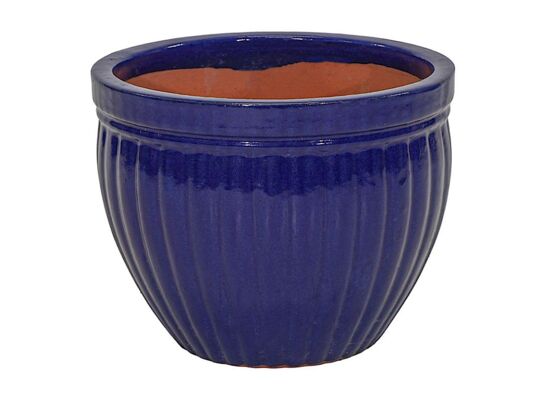 Donica Glazed Pumpkin Falling Blue D29H24