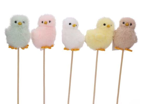 Kurczak na piku 30 cm różne kolory 1 szt.