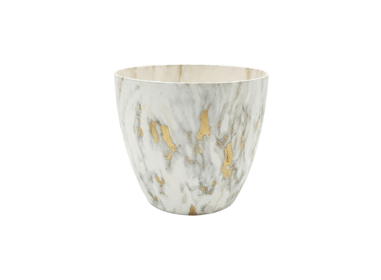 Donica Cool Pot śr. 21 cm biało-złoty