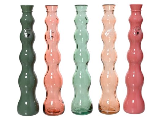 Wazon ze szkła z recyklingu 32 cm różne kolory 1 szt.