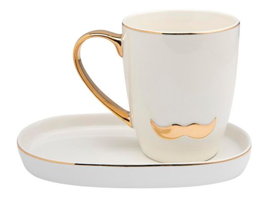 Kubek prezentowy ze spodkiem MOUSTACHE 360 ml