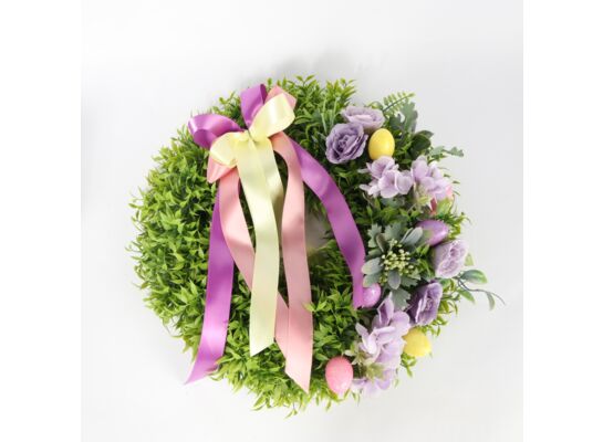Wianek dekorowany 35 cm fiolet
