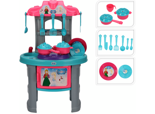 Kuchnia zabawkowa Elza i Anna z wyposażeniem