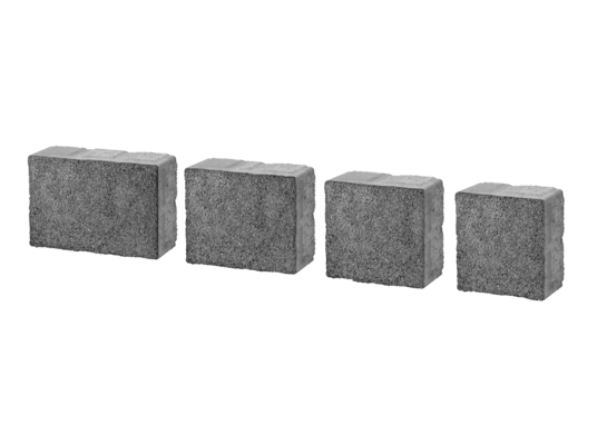 Kostka Kontur 6 cm grano czarne płukany |10,4|13,9|17,4|20,9| x 13,9 cm 1 m² BRUK-BET