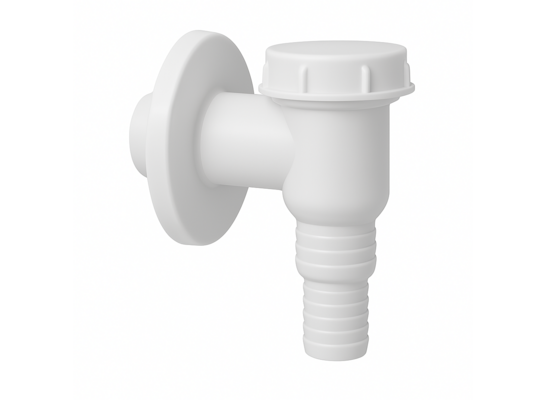 Syfon pralki natynkowy PP biały