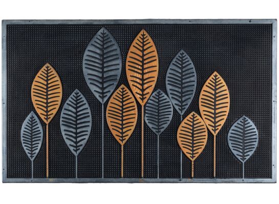 Wycieraczka Fashion Scraper 45 x 75 cm liście czarny