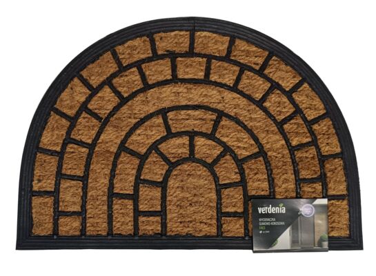 Wycieraczka gumowo-kokosowa Fred kafelki 60 x 40 cm brązowy