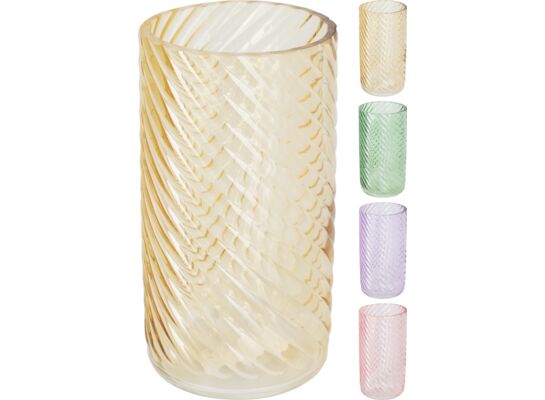 Wazon szklany 10 x 18,7 cm różne kolory 1 szt.