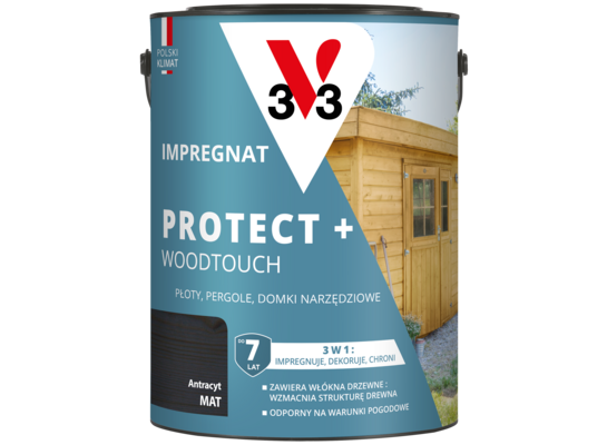 Impregnat PROTECT+ 7 lat antracyt 4,5 l V33