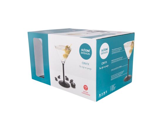 Komplet 6 kieliszków martini ONYX 260 ml