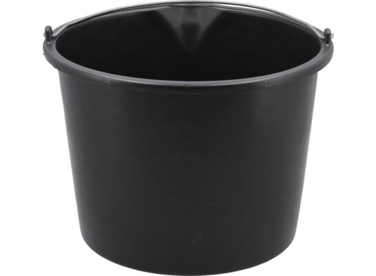 Wiadro budowlane z wypływką 12 l czarne VOREL