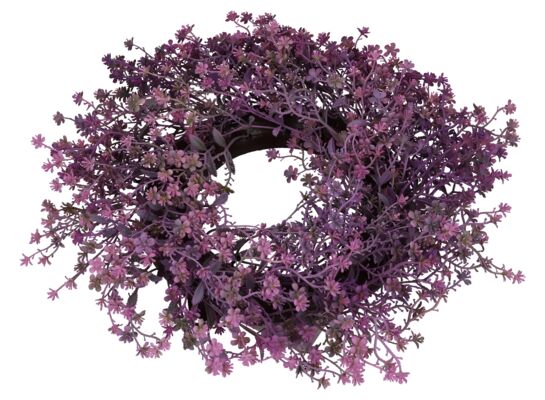 Wianek ozdobny 38 cm fioletowy