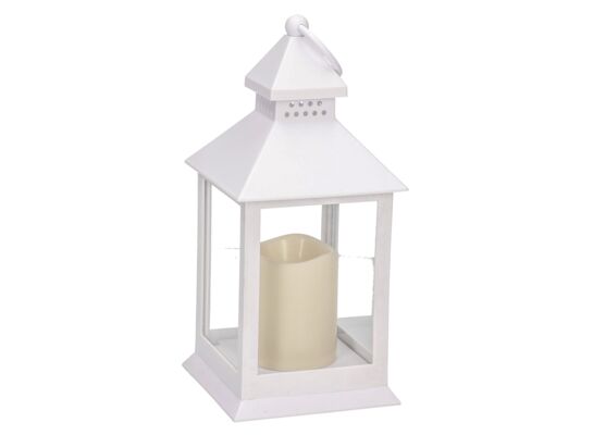 Lampion LED 11 x 12 x 23 cm biały WZ3