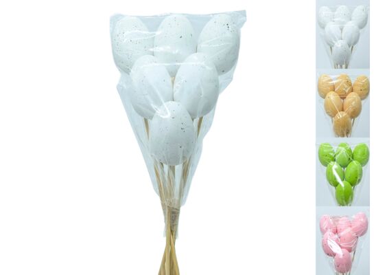 Jajko na piku plastik plastik 6 szt. różne kolory