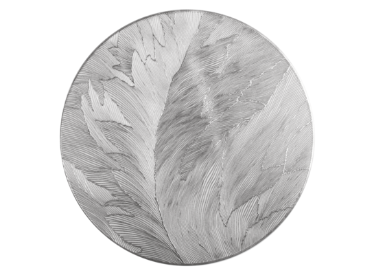 Podkładka SILIA śr.38 cm biało-srebrny