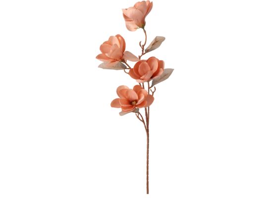 Gałązka magnolii 82 cm łososiowy