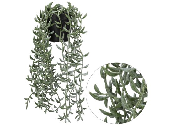 Kwiat w doniczce do powieszenia 43 cm zielony