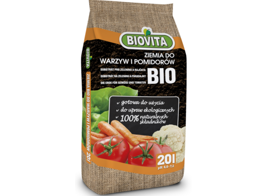 Ziemia do warzyw i pomidorów BIO 20 l BIOVITA