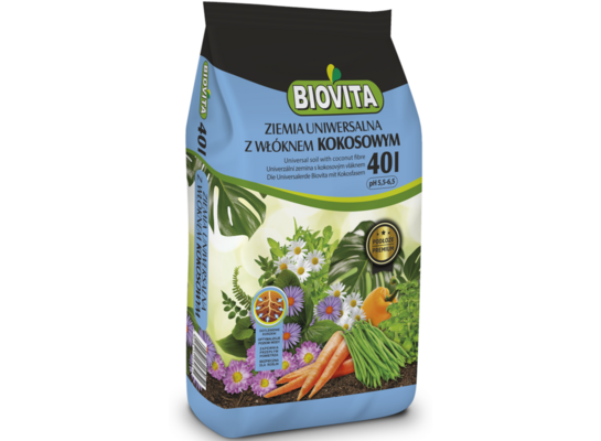 Ziemia uniwersalna z włóknem kokosowym PREMIUM 40 l BIOVITA