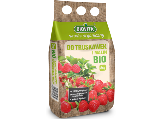 Nawóz organiczny do truskawek i malin BIO granulat 3 kg BIOVITA