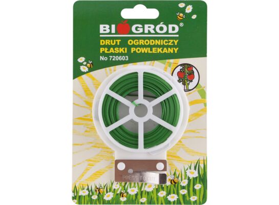 Drut ogrodniczy płaski, powlekany PCV 30 m x 2 mm