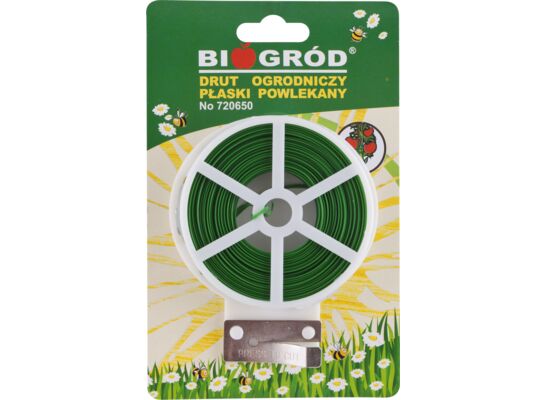 Drut ogrodniczy płaski, powlekany PCV 50 m x 2 mm