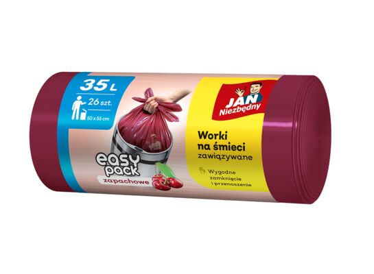 Worki na śmieci HD CHERRY 35 l 26 sztuk Jan Niezbędny
