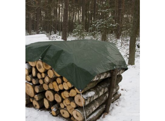 Plandeka uniwersalna 10 x 15 m zielona 65 g/m²