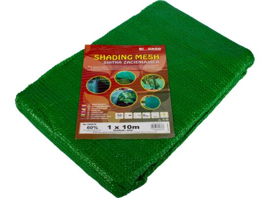 Siatka zacieniająca - 60% zacienienia 1 x 10 m zielona