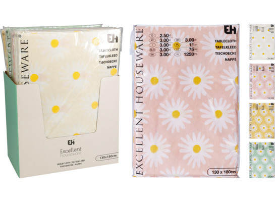 Obrus ceratowy kwiaty 180 x 130 cm mix kolorów