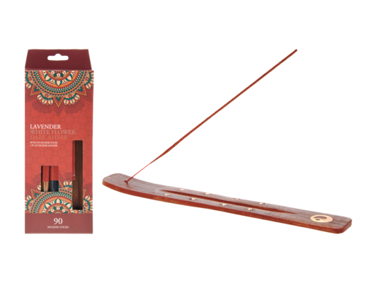 Zestaw kadzidełek z drewnianym podstawkiem