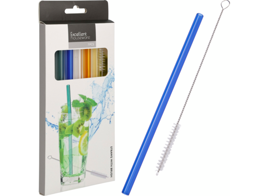Zestaw słomek do picia 7 szt. ze szczotką