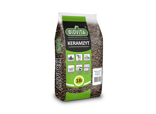 Keramzyt drobny 4 - 8 mm 18 l BIOVITA