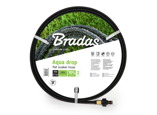 Wąż nawadniający AQUA-DROP FLAT 1/2" 15 m Bradas