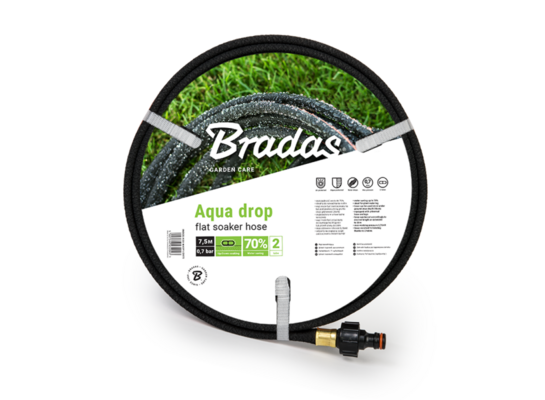 Wąż nawadniający AQUA-DROP FLAT 1/2" 7,5 m Bradas