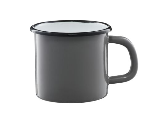 Kubek prosty 12 cm 1 l szary Emalia Olkusz