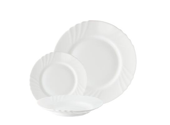 Zestaw talerzy Opal 18 elementów biały