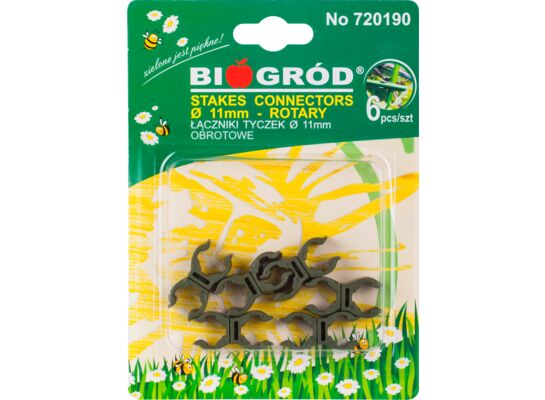 Łączniki tyczek fi 11, 90 stopni-obrotowy 6 sztuk