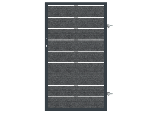 Furtka Kornel ocynk antracyt 90 x 150 cm struktura prawa Polbram
